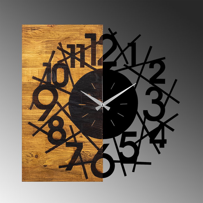 Wallity Wooden Clock 26 Nogal y Negro Wallity Wooden Clock 26 Nogal y Negro